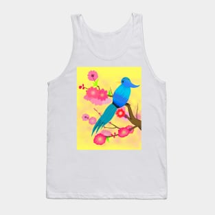 Peach Blossoms Paradise in Yellow Background Tank Top